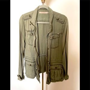 Green military jacket